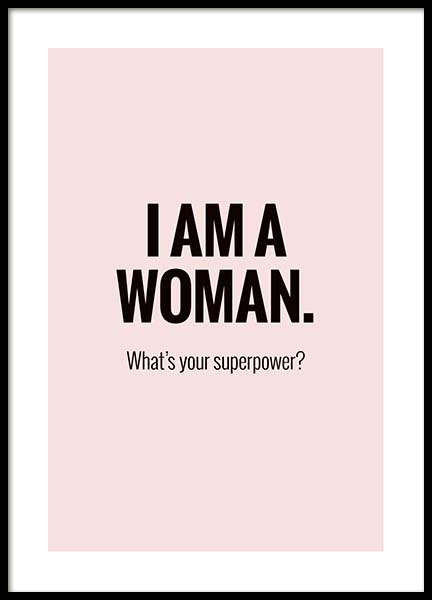 I'm a Woman Poster in the group Prints / Text posters at Desenio AB (10029)