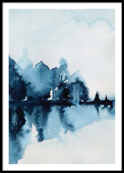 Watercolor Reflection Poster in the group Prints / Art prints at Desenio AB (10125)
