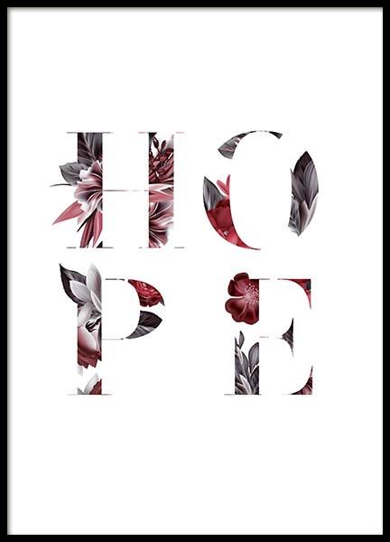 Floral Hope Poster in the group Prints / Text posters at Desenio AB (10386)