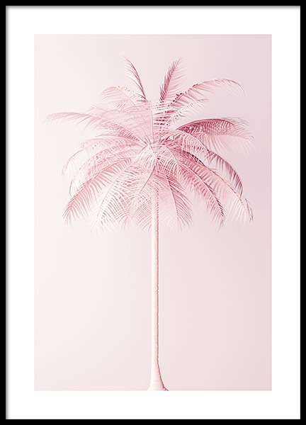 Pastel Pink Palm Poster in the group Prints / Botanical at Desenio AB (10635)