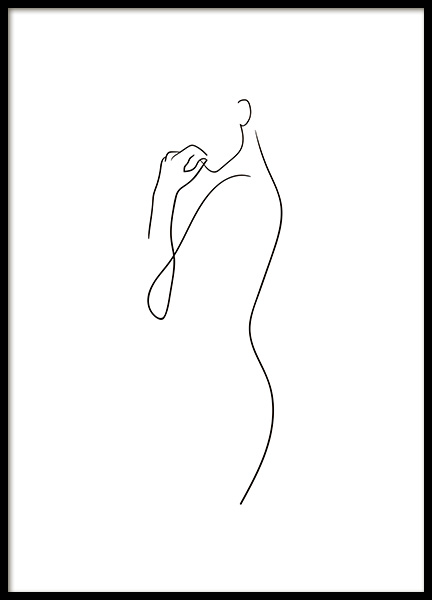 Curve Line Art Poster