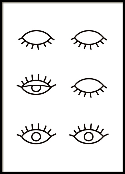 Eyes On You Poster in the group Prints / Black & white at Desenio AB (10843)