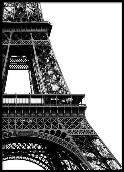Eiffel Tower Close Up Poster in the group Prints / Black & white at Desenio AB (11330)