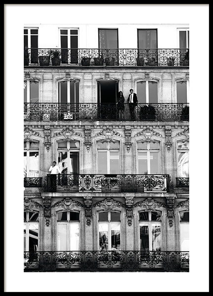 Balconies Poster in the group Prints / Black & white at Desenio AB (11338)