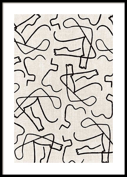 Texture Line Bodies Poster in the group Prints / Art prints at Desenio AB (11427)