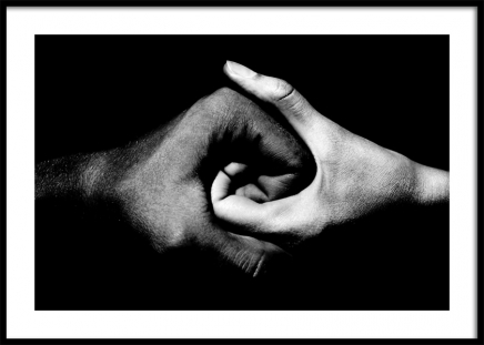 Holding Hands Poster in the group Prints / Black & white at Desenio AB (11491)