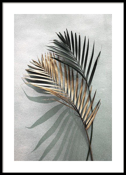 Gold and Green Shadow Poster in the group Prints / Photographs at Desenio AB (11508)