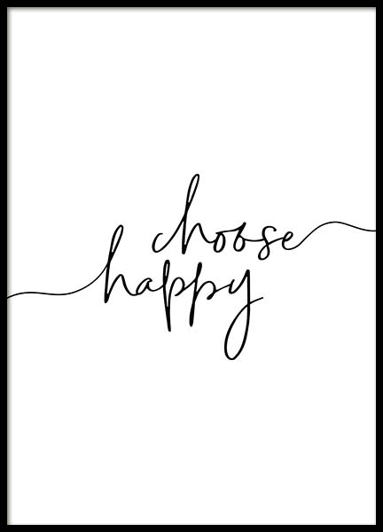 Choose Happy Poster in the group Prints / Text posters at Desenio AB (11652)