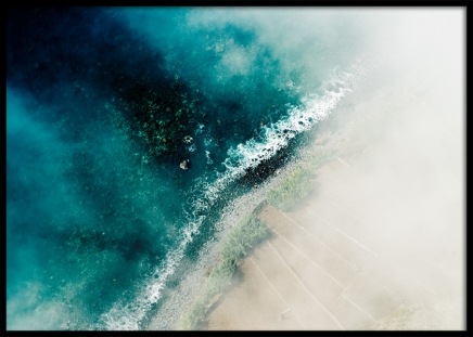 Beach and Sea Aerial Poster in the group Prints / Nature / Tropical at Desenio AB (12063)