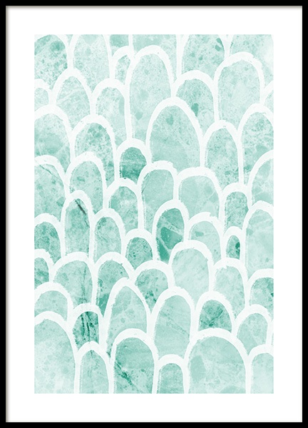 Mint Pattern Poster in the group Prints / Art prints at Desenio AB (12847)
