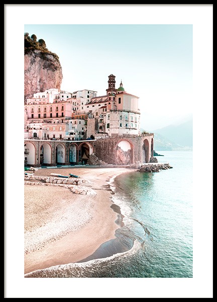 Amalfi Cityscape Poster in the group Prints / Nature / Beaches at Desenio AB (12931)