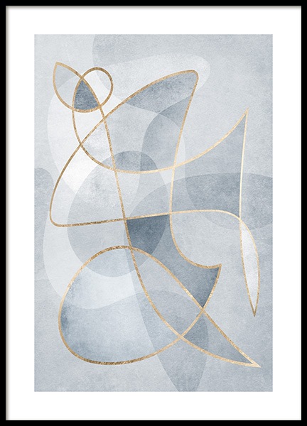Abstract Blues No1 Poster in the group Prints / Art prints at Desenio AB (13120)