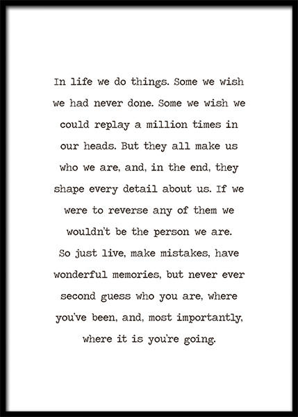 In Life Poster in the group Prints / Text posters at Desenio AB (13192)