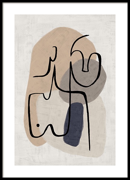 Abstract Line Art No5 Poster in the group Prints / Art prints at Desenio AB (13282)