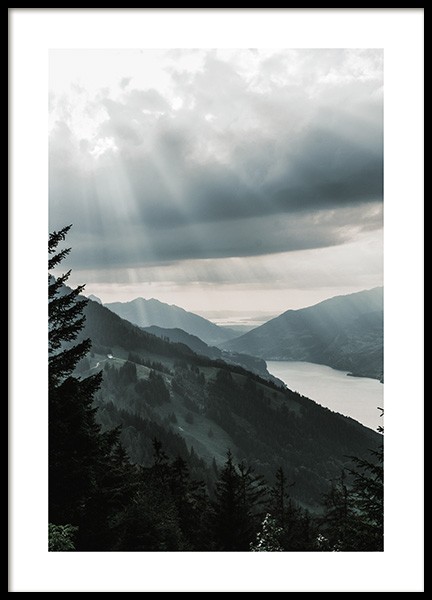 Alpine Sunset Poster in the group Prints / Nature at Desenio AB (13588)