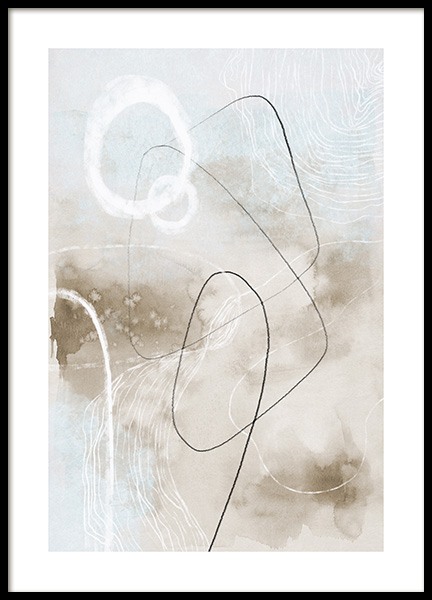 Soft Abstract Lines No2 Poster in the group Prints / Art prints / Abstract art at Desenio AB (13676)
