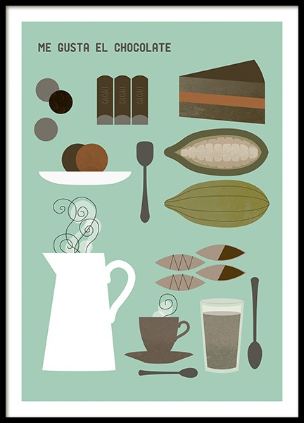 LOVE Chocolate Poster in the group Prints / Kitchen at Desenio AB (14191)