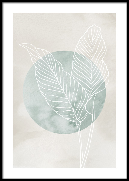 Calathea Line Drawing Poster in the group Prints / Art prints at Desenio AB (14660)