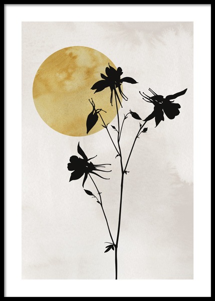 Flower Silhouette Poster in the group Prints / Art prints at Desenio AB (14664)