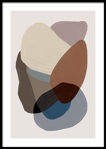 Browns and Blues No1 Poster in the group Prints / Art prints at Desenio AB (14893)