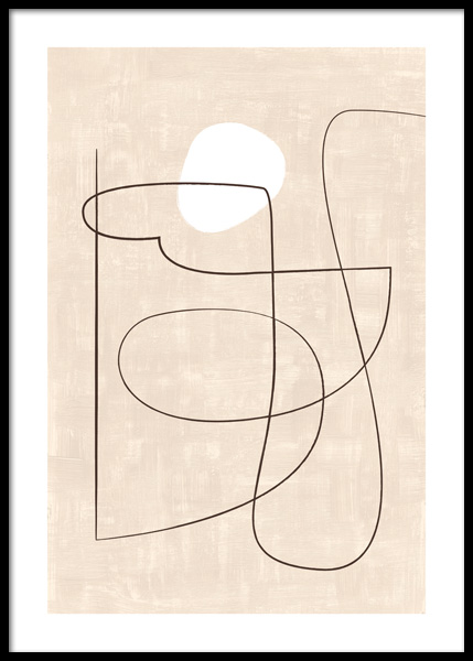 Rosy Brown Line Poster in the group Prints / Art prints at Desenio AB (14896)