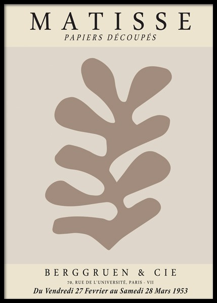 Leaf Inspired by Matisse Poster in the group Prints / Art prints at Desenio AB (14926)