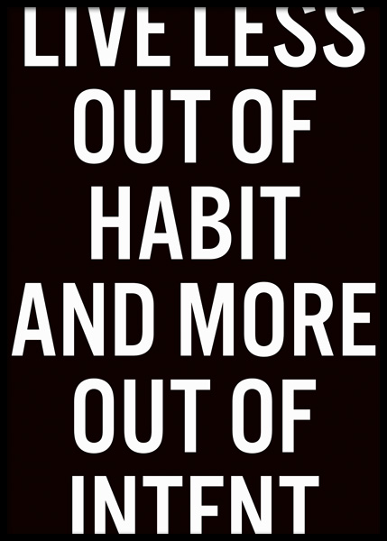Live Out of Intent Poster in the group Prints / Text posters / Motivational at Desenio AB (14942)
