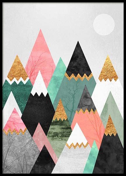 Pretty Mountains Poster in the group Prints / Graphical at Desenio AB (2379)