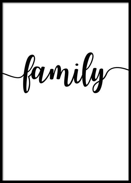 Family Poster in the group Prints / Text posters at Desenio AB (2407)