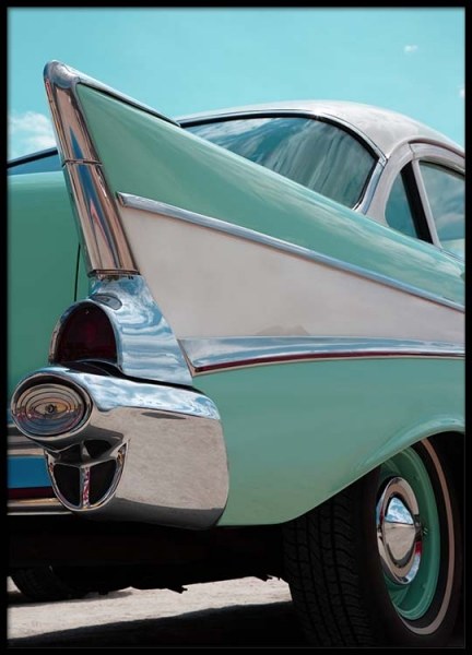 Mint Blue Car Poster in the group Prints / Photographs at Desenio AB (2444)