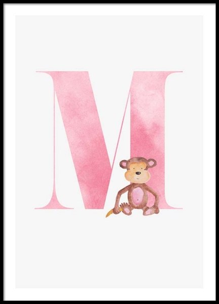 Alphabet M Poster in the group Prints / Kids posters at Desenio AB (2505)