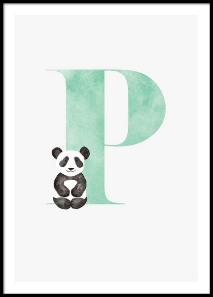 Alphabet P Poster in the group Prints / Kids posters at Desenio AB (2508)