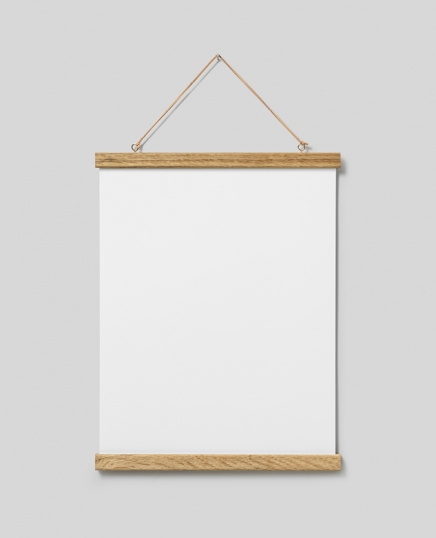  - Oak poster hanger with magnet fastening, 31 cm