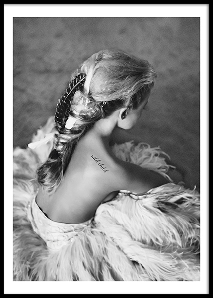 Love Warriors Wild Child Poster in the group Prints / Black & white at Desenio AB (Pre5207)