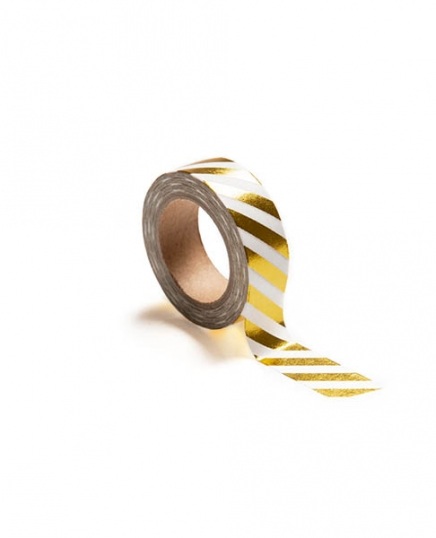 Washi tape, gold stripes