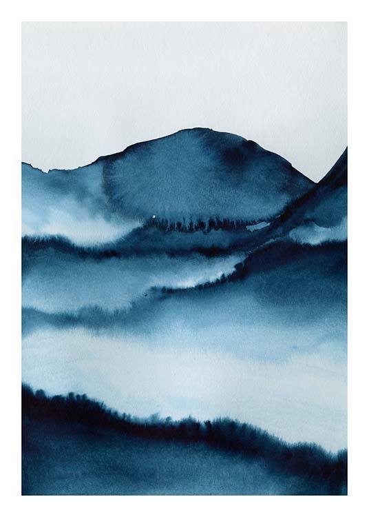 Watercolor Mountains Poster / Art prints at Desenio AB (10124)