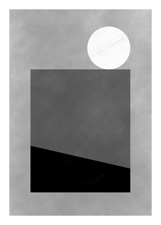 Black & White Shapes No1 Poster / Black & white at Desenio AB (11228)