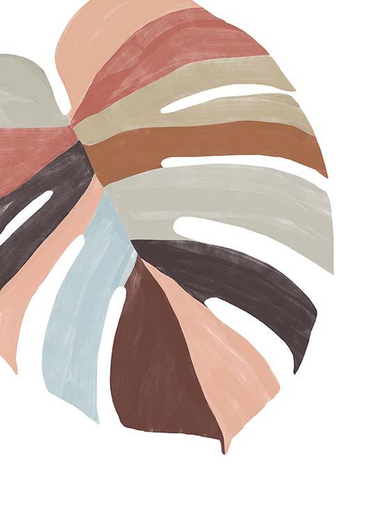 Painted Monstera Poster