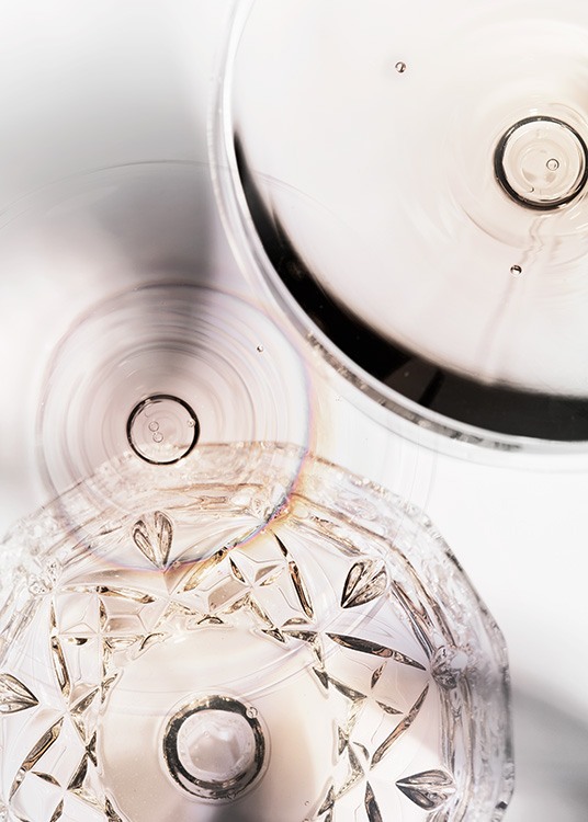 Crystal Glass Shapes Poster