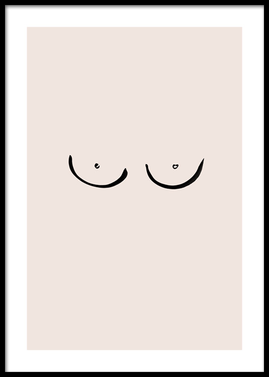Boobs Drawing Poster / Art prints at Desenio AB (12452)