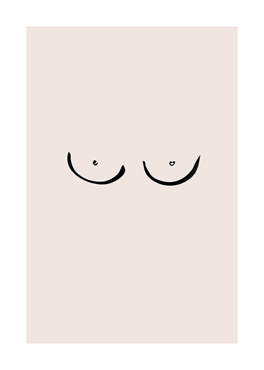 Boobs Drawing Poster / Art prints at Desenio AB (12452)