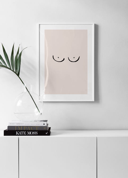 Boobs Drawing Poster / Art prints at Desenio AB (12452)