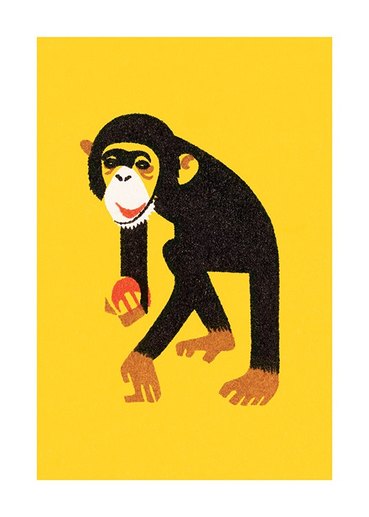 Vintage Monkey Poster