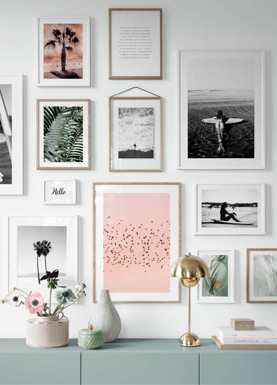 Pink Sunset Birds Poster / Nature at Desenio AB (12601)