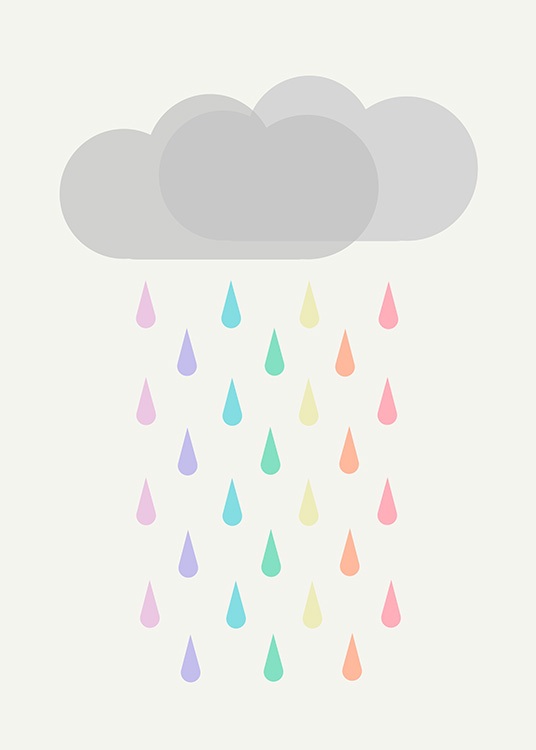 Raining Rainbows Poster