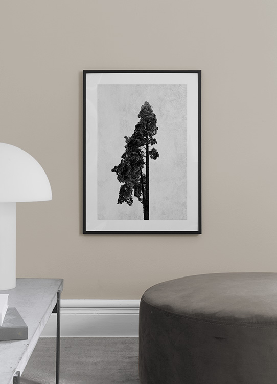 Pine Tree Poster - Black pine tree - Desenio.ie