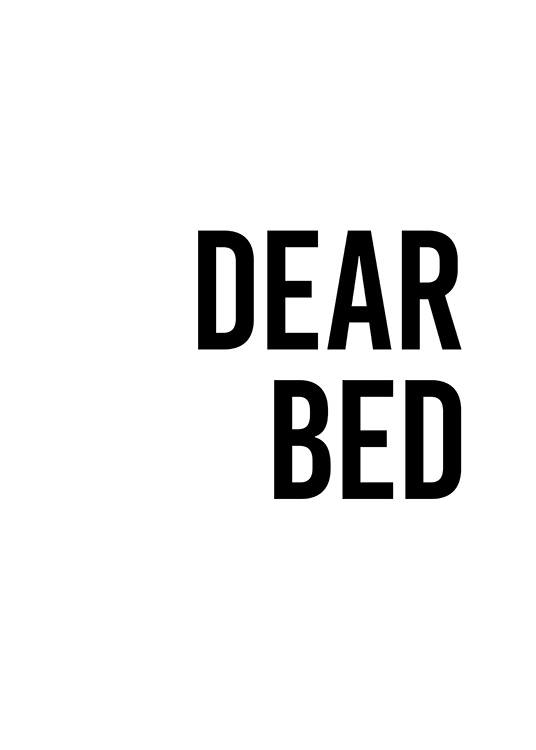 Dear Bed I Love You No1 Poster / Text posters at Desenio AB (13336)
