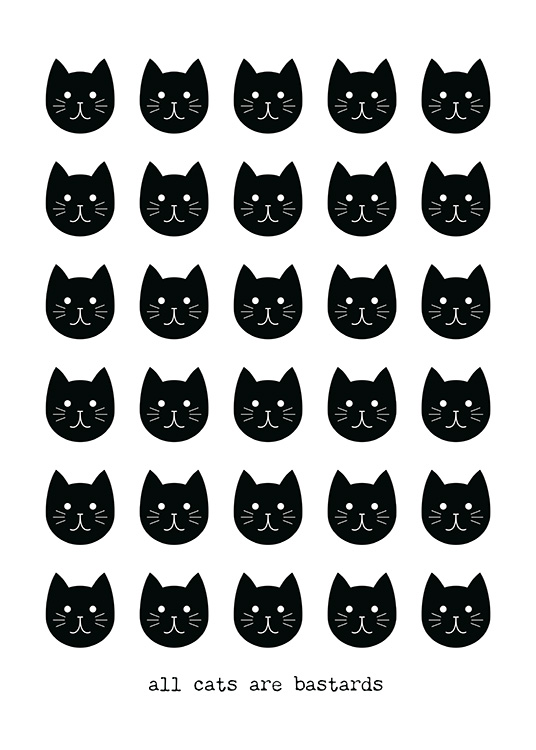 Cats Are Bastards Poster