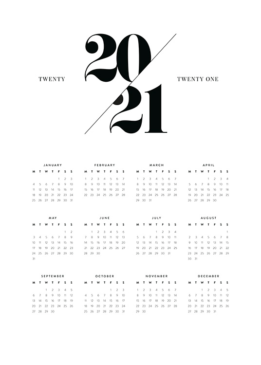 Calendar 21 Poster 23 Calendar Desenio Ie