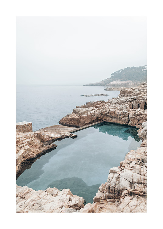 – Poster of a pool created by the ocean 